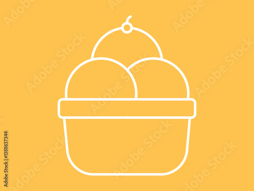 Ice Cream Cup icon. Summer vector icon concept. Simple vector line icon.icon
