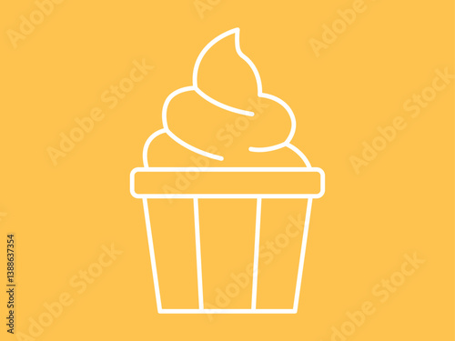 Ice Cream Cup icon. Summer vector icon concept. Simple vector line icon.icon