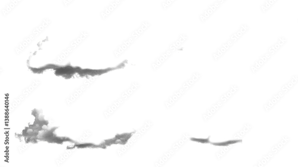 Abstract Illustration Of Smoke Clouds In Black Isolated Transparent Background Abstract Illustration Of Smoke Clouds In Black Isolated Transparent Background