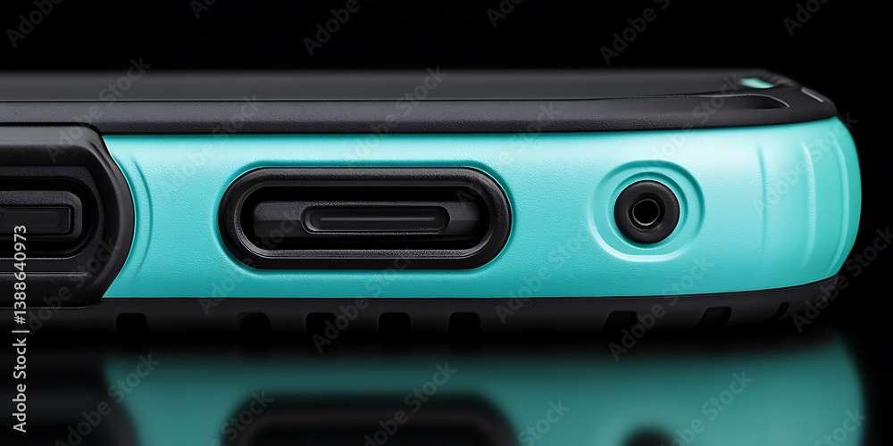 Fototapeta premium Teal Phone Case Closeup