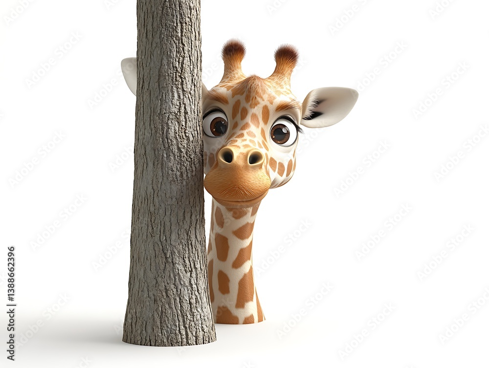 giraffe isolated on white