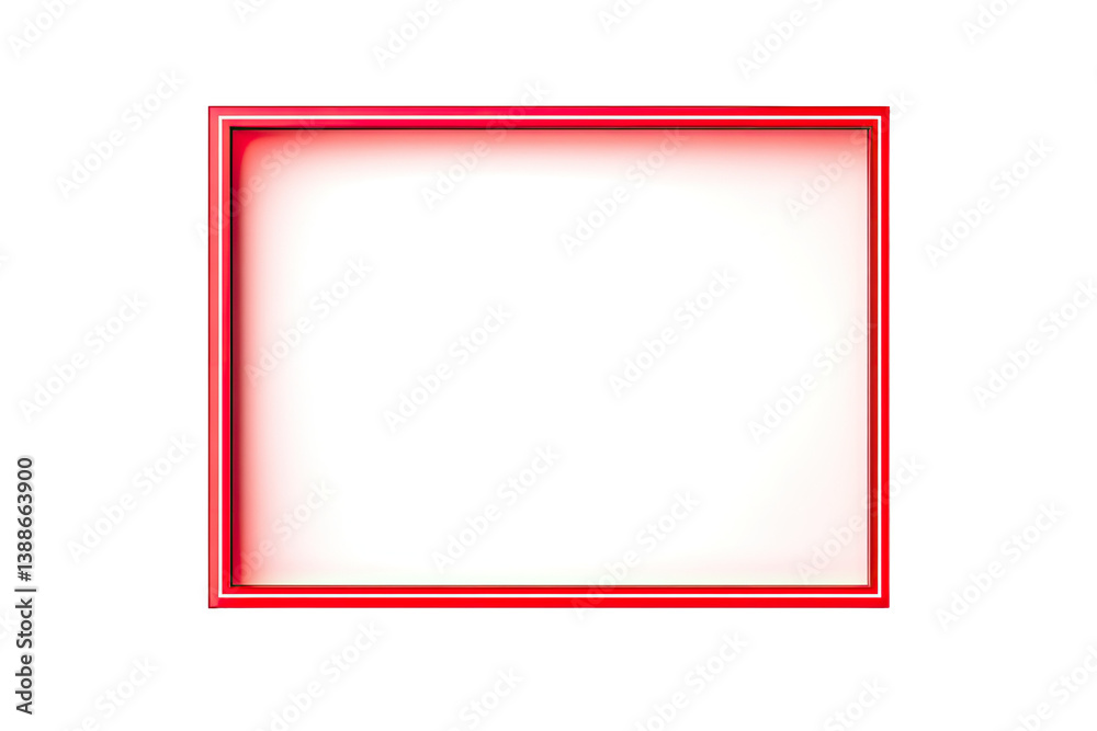 Red framed empty white space Red framed empty white space