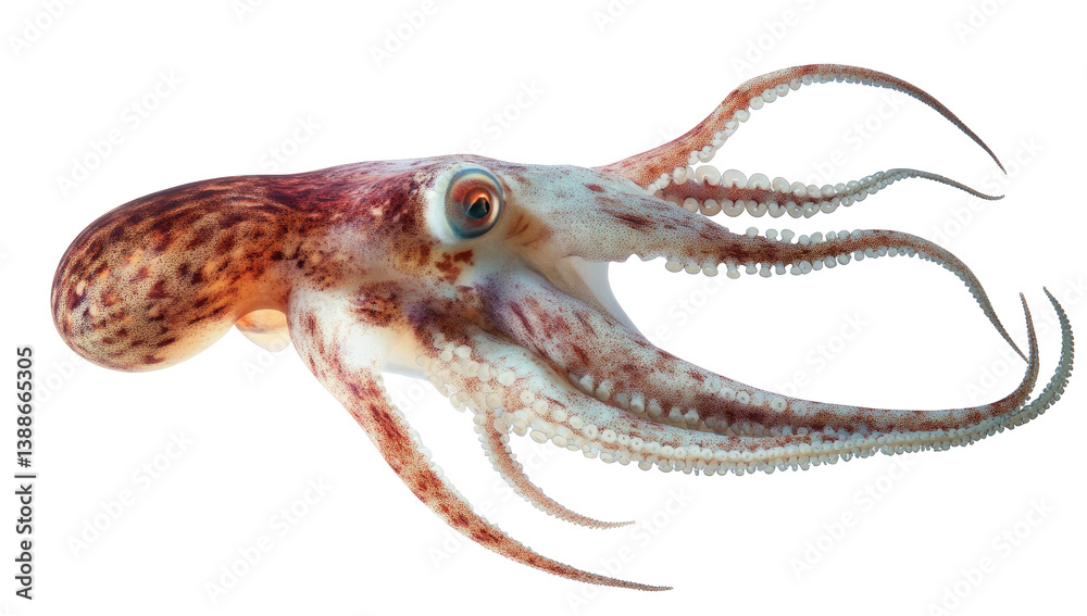 Octopus in profile view Octopus in profile view