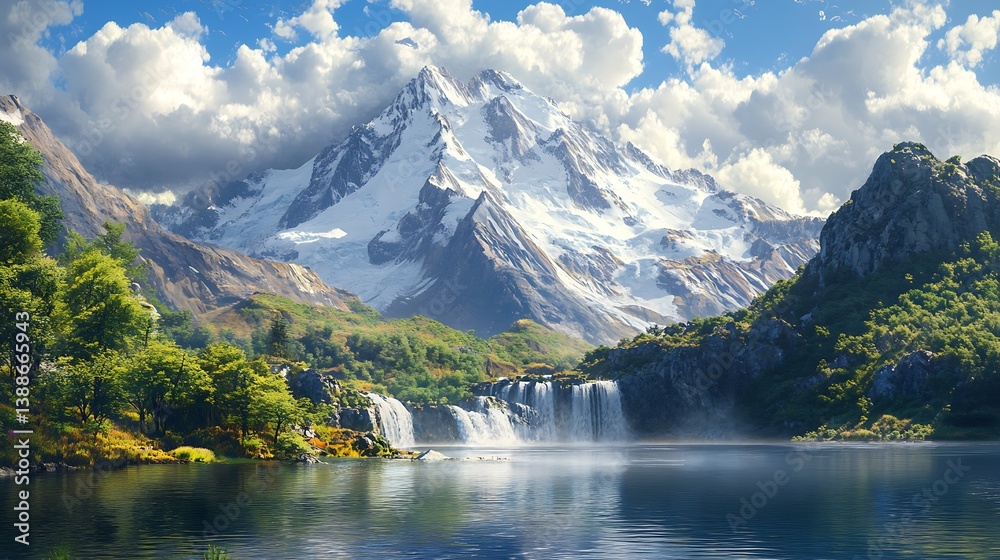 mountain lake in the alps