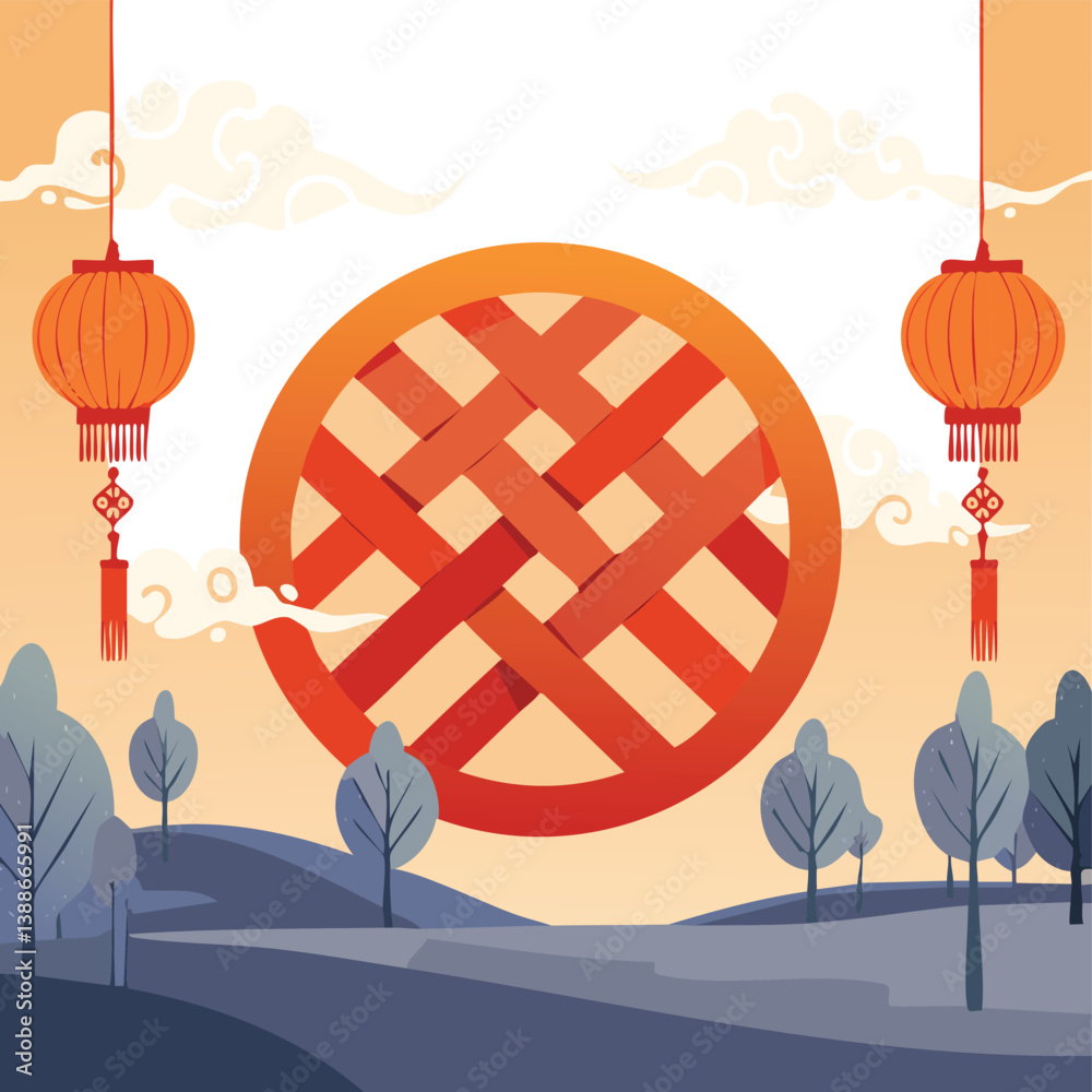 Chinese lanterns set