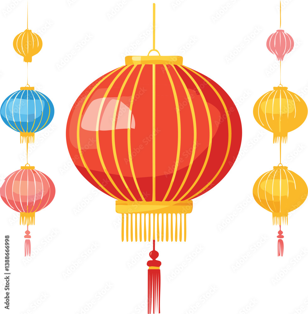Chinese lanterns set