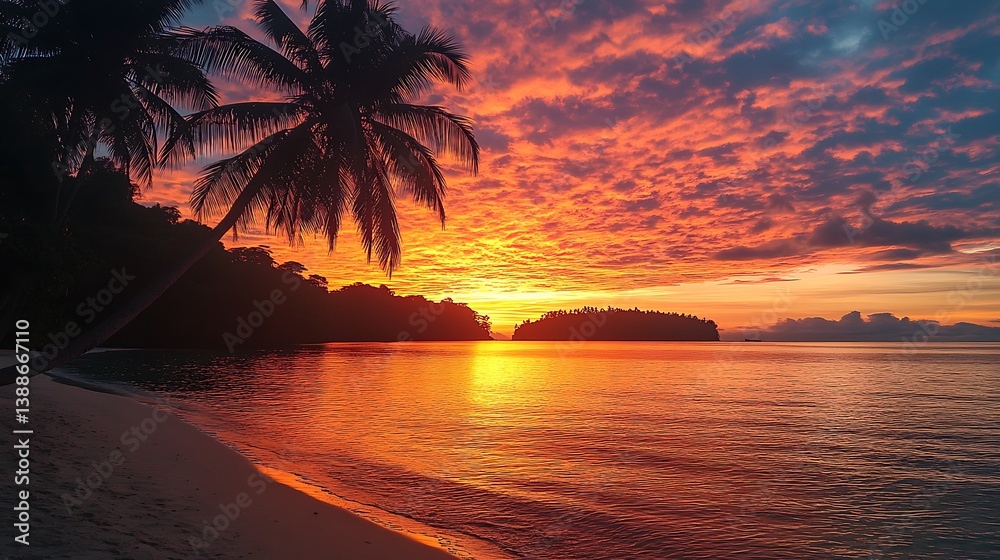 sunset on the beach