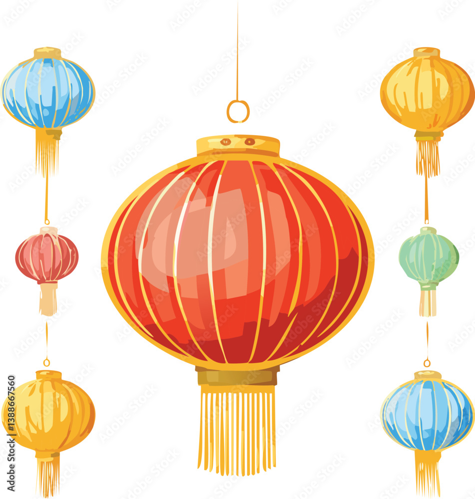 Chinese lanterns set