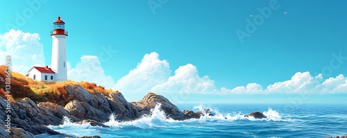 lighthouse in the sea