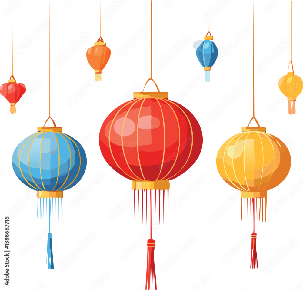 Chinese lanterns set