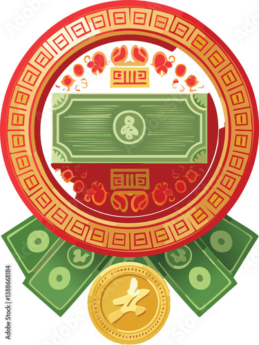 Obraz na płótnie Chinese New Year icon.eps, Chinese New Year greeting cards design. Year of the snake. w salonie