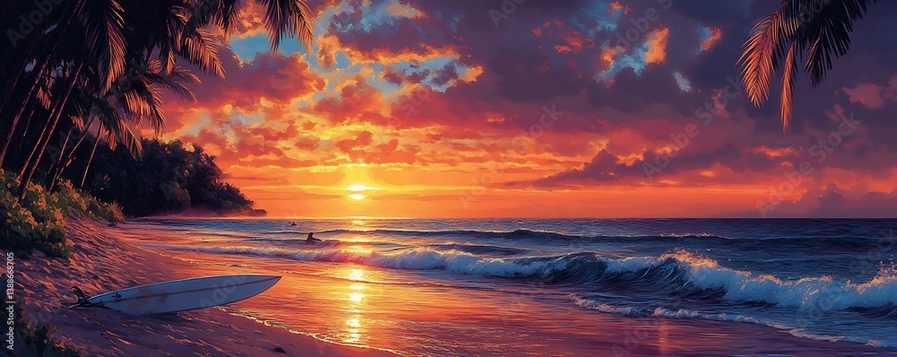 sunset over the sea