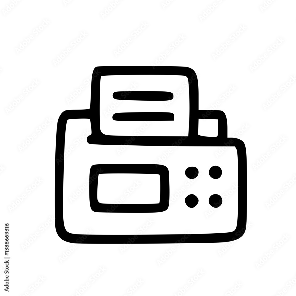 Printer Icon - Hand Drawn Style Printer Icon - Hand Drawn Style