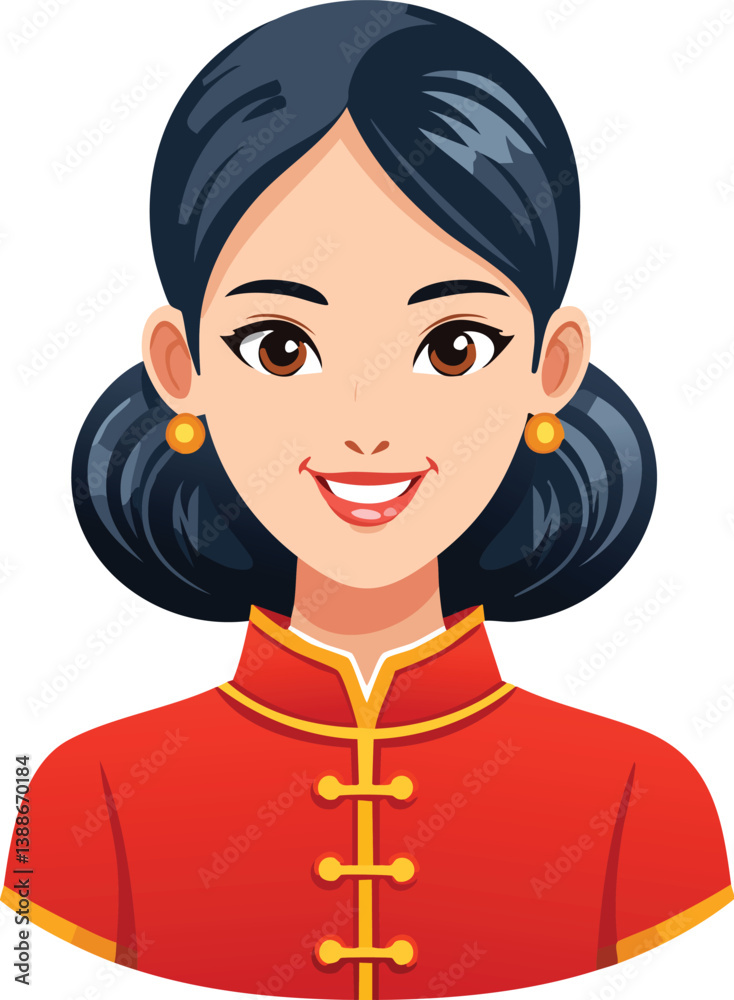 Chinese, Korean or Japan icons for Chinese New Year stock illustration ,white background Chinese, Korean or Japan icons for Chinese New Year stock illustration ,white background