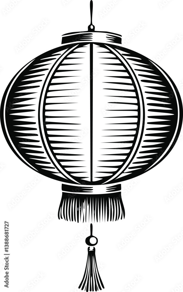 Round chinese lantern Red isolated stencil ,white background1.eps, Round chinese lantern Red isolated stencil ,white background.