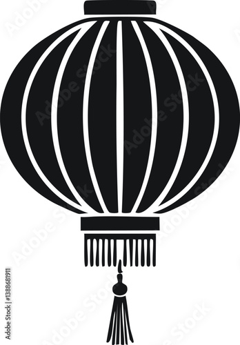 Obraz na płótnie Round chinese lantern Red isolated stencil ,white background1.eps, Round chinese lantern Red isolated stencil ,white background. w salonie