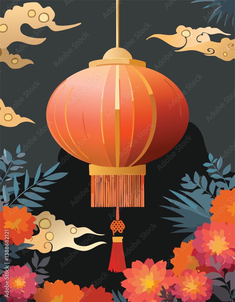 Round chinese lantern Red isolated stencil ,white background1.eps, Round chinese lantern Red isolated stencil ,white background.
