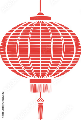 Obraz na płótnie Round chinese lantern Red isolated stencil ,white background1.eps, Round chinese lantern Red isolated stencil ,white background. w salonie