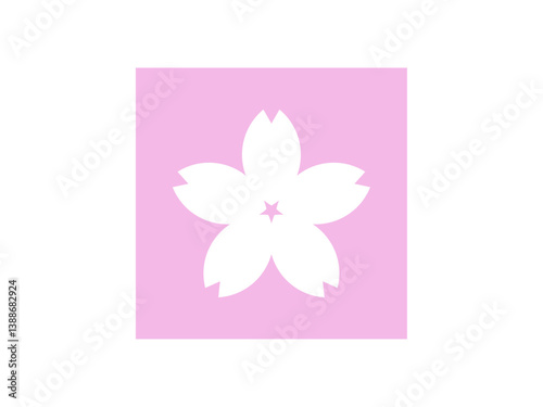 桜の花正方形アイコン