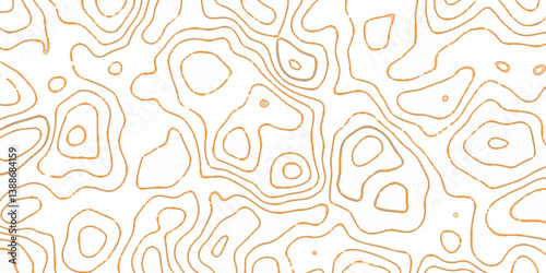 Abstract wavy curve geography topography lines contours map background. Topography white wave lines vector background. 
