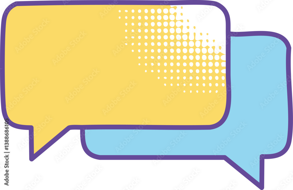 Comic speech bubbles with halftone set2.eps, Comic speech bubbles with halftone