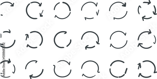 Obraz na płótnie Hand drawn arrow vector icons set. Sketch arrow design for business w salonie