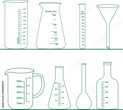 chemical bottle icon set