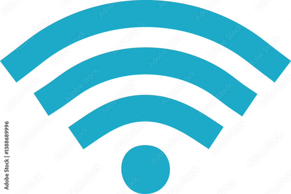 Collection of stock vector images depicting symbols and icons related to wireless Wi-Fi connectivity,