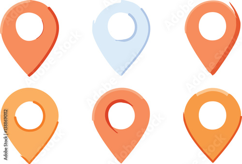 Obraz na płótnie Location map pin icons set. Modern map marker collection. Pinpoint. Location pin icon w salonie
