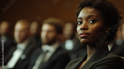The diplomat leans slightly forward a look of determination on their face as they articulate key points to an attentive audience