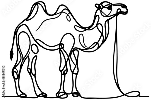 Camel Line Art.