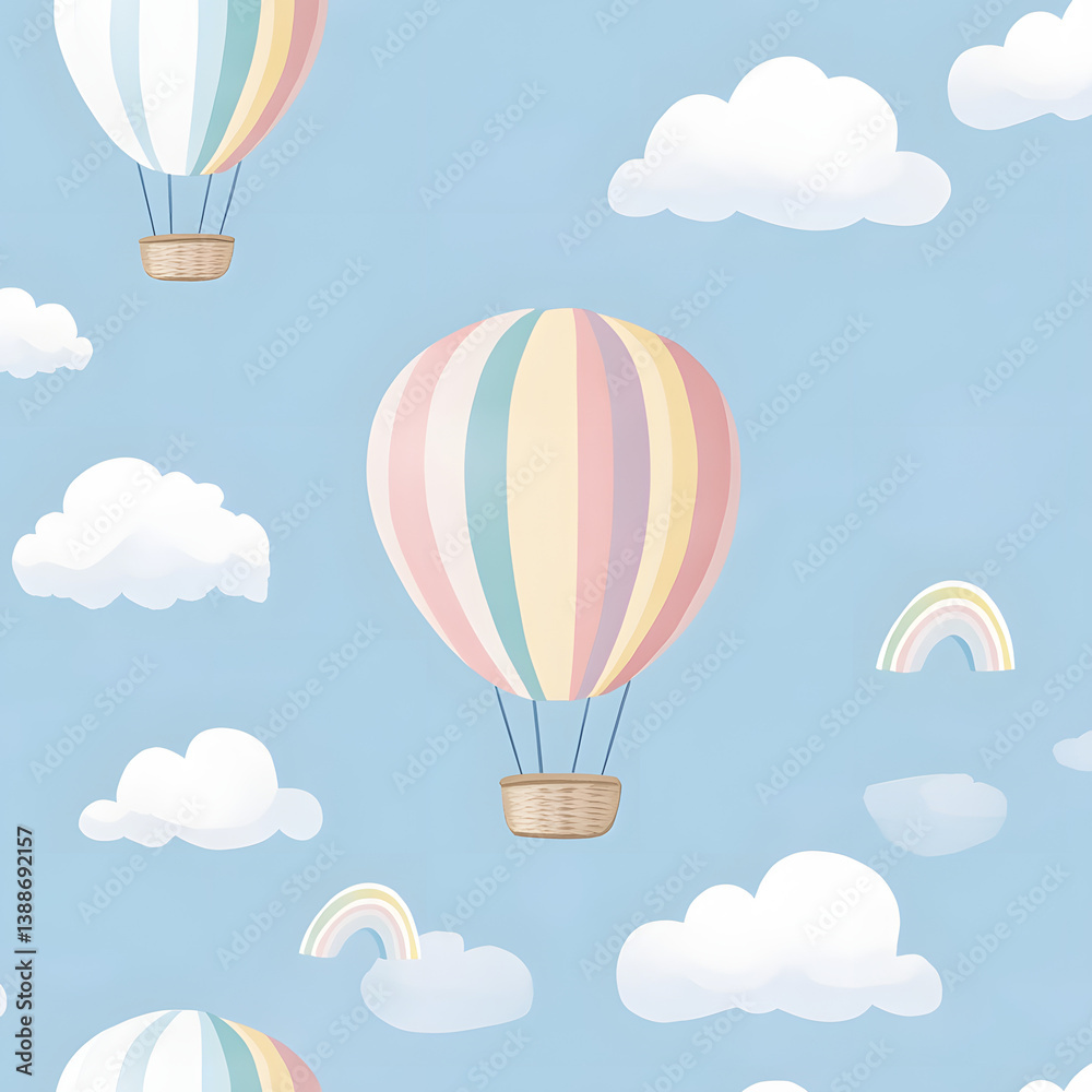 Fototapeta premium hot air balloon in sky