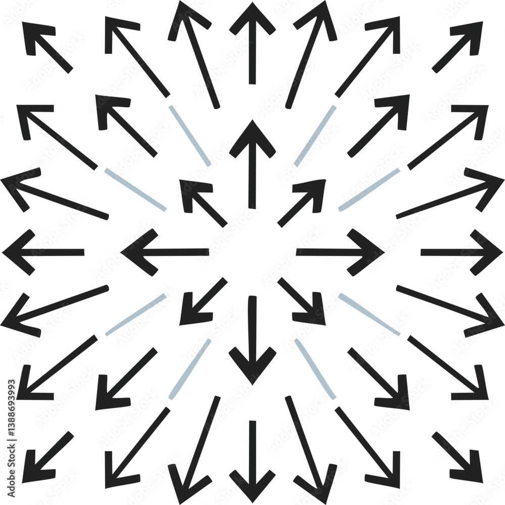 Arrow icon. Mega set of vector arrows. Black arrows icons. Arrow
