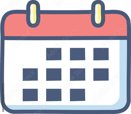 Obraz na płótnie Calendar flat icon set. Deadline, calendar notification, reminder organizer w salonie