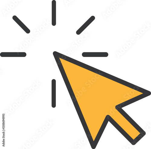 Obraz na płótnie Computer mouse click cursor icon set. Hand and arrow pointer cursor - w salonie
