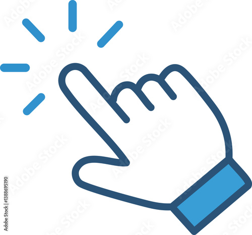 Computer mouse click cursor icon set. Hand and arrow pointer cursor -