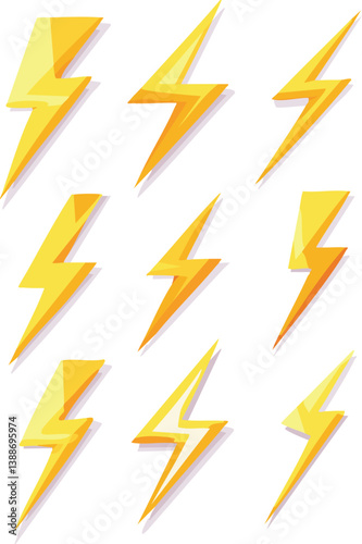 Obraz na płótnie Lightning icon set. electric icon vector. power icon. energy sign w salonie