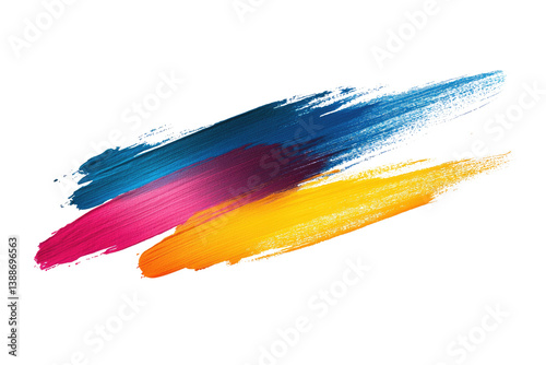 Wallpaper Mural Abstract brushstrokes of vibrant colors Torontodigital.ca