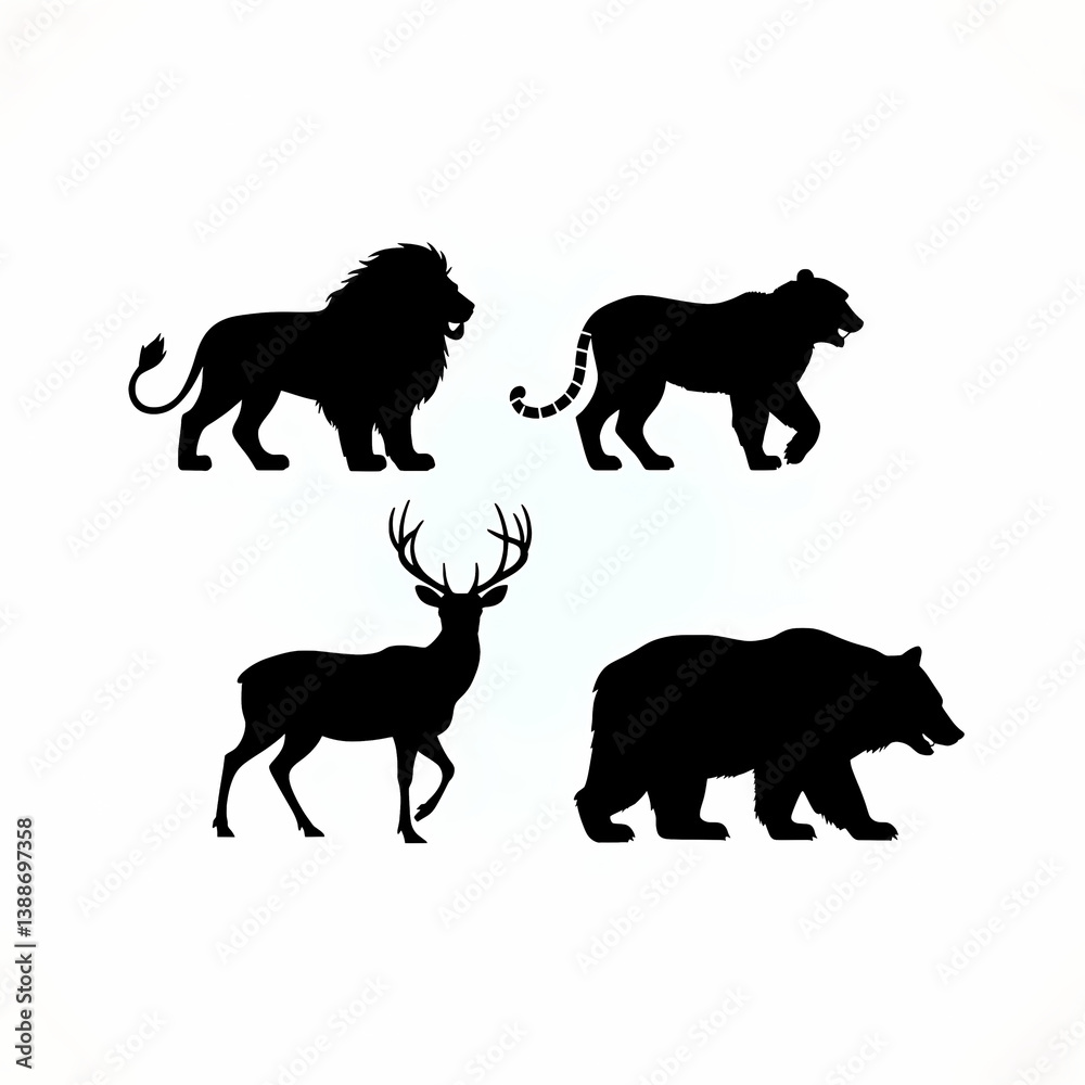 Naklejka premium Unique Icons - Animals