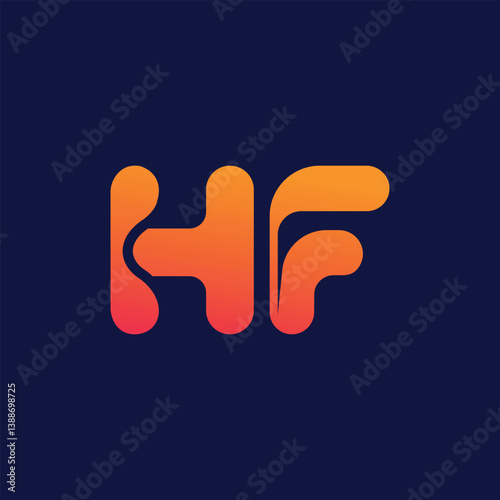 letter hm or mh logo template. bold design and vibrant colors. Ideal for branding, creative projects, and design inspiration.