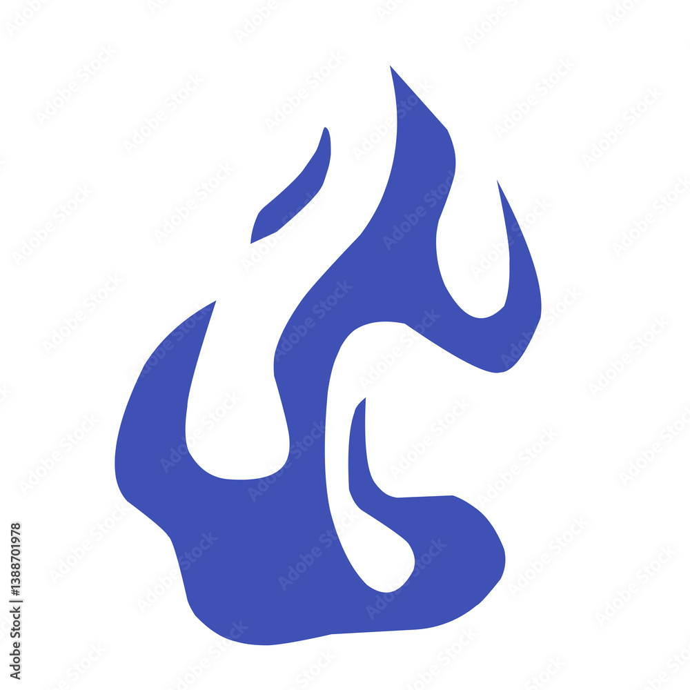 Vector cartoon of blue fire Vector cartoon of blue fire