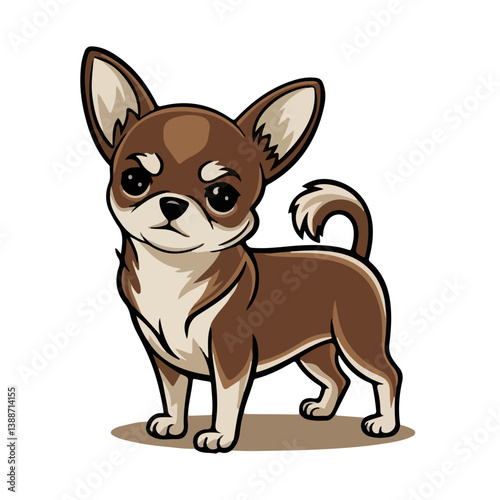 Chihuahua dog cartoon vector illustration