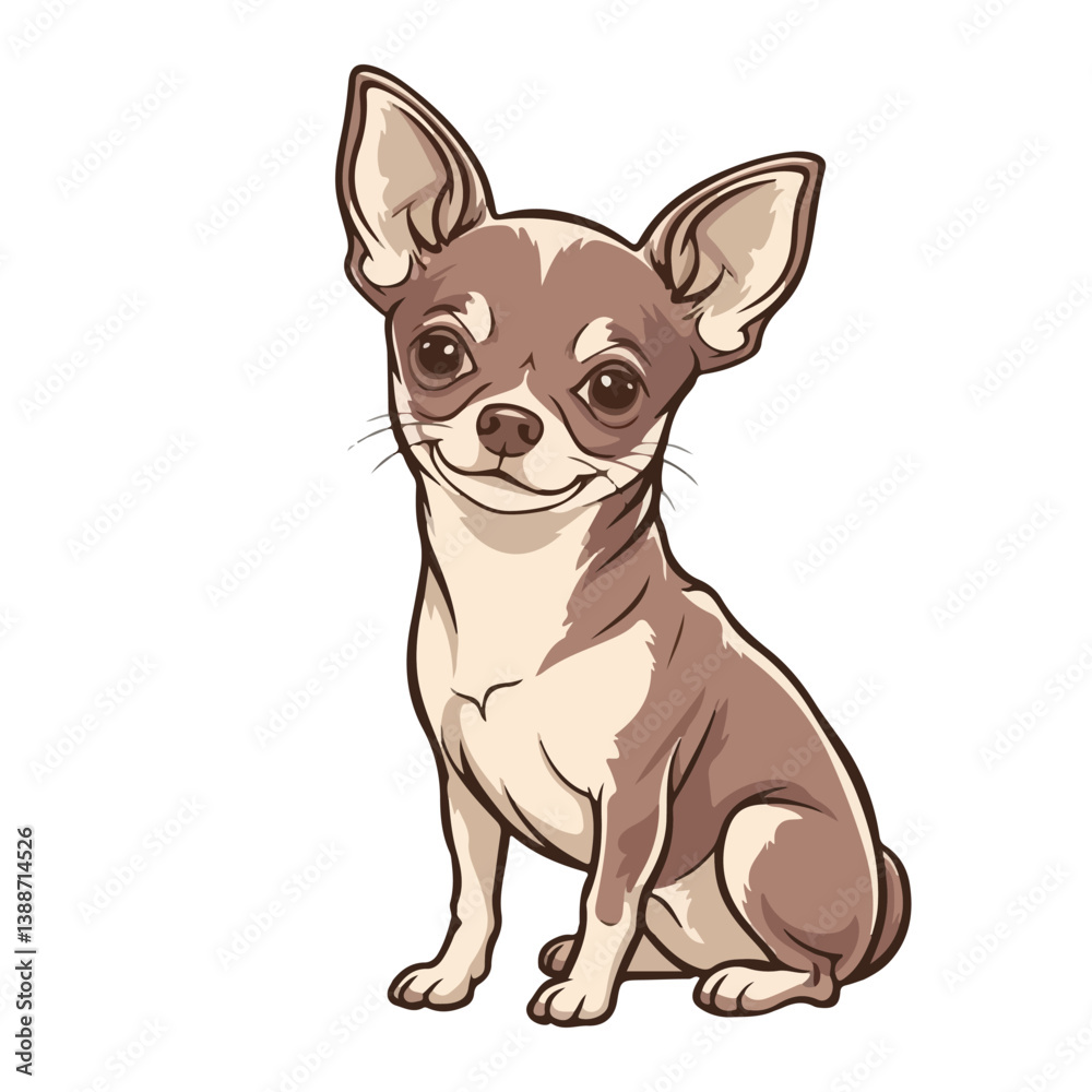 Chihuahua dog cartoon vector illustration Chihuahua dog cartoon vector illustration