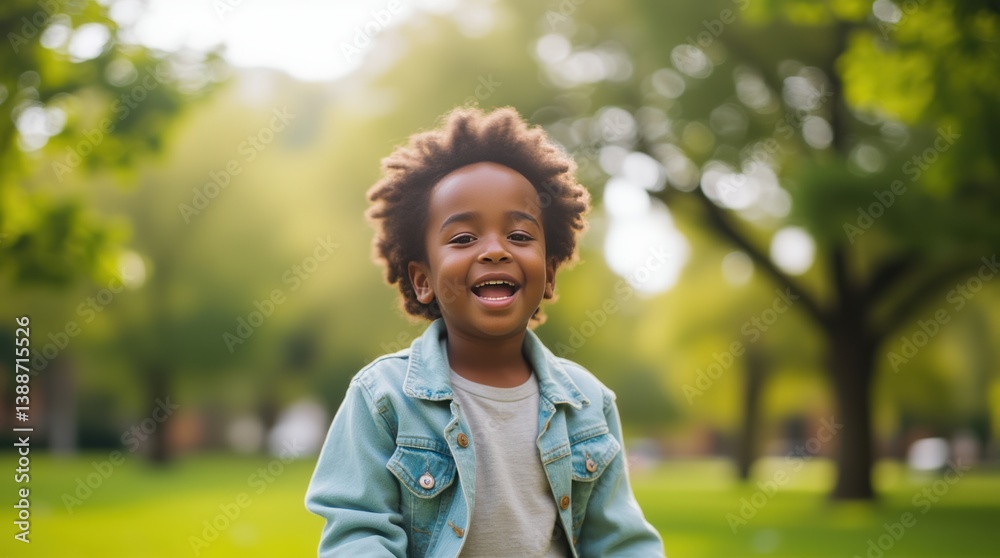 Joyful Child Playing in a Serene Park on a Bright Day Surrounded by Lush Greenery Joyful Child Playing in a Serene Park on a Bright Day Surrounded by Lush Greenery