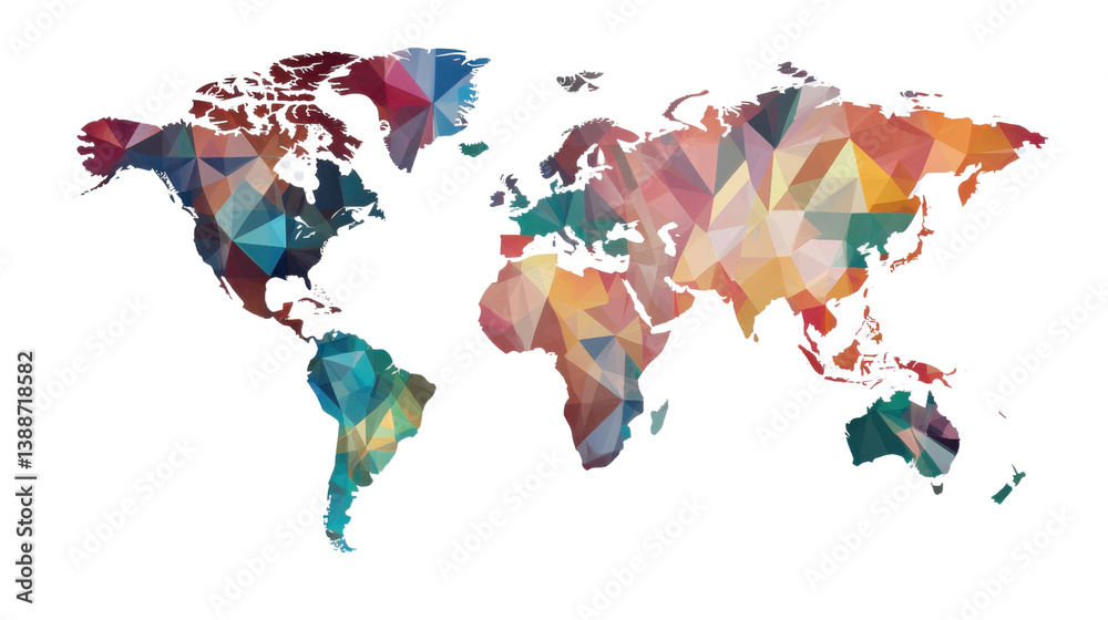 Fototapeta premium world map made of colorful splashes