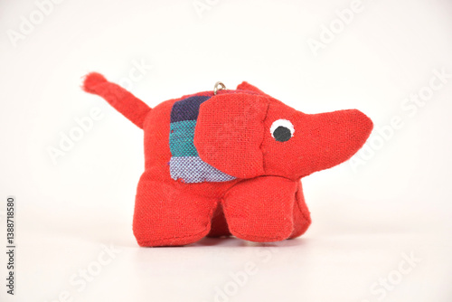handloom elephant key tag white background. Elephant Plush Keychain – Cute Soft Toy Accessory for Bags and Gifts