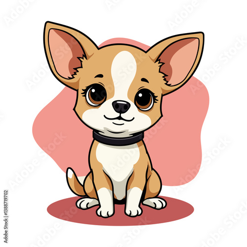 Chihuahua dog cartoon vector illustration