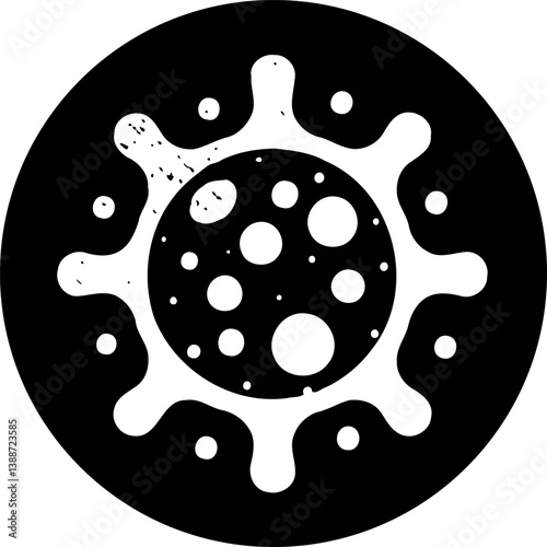 Dramatic Representation of Virus Black and White