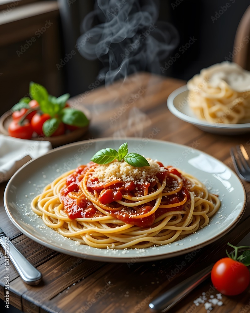 Fototapeta premium Pasta Dish with Rich Tomato Sauce