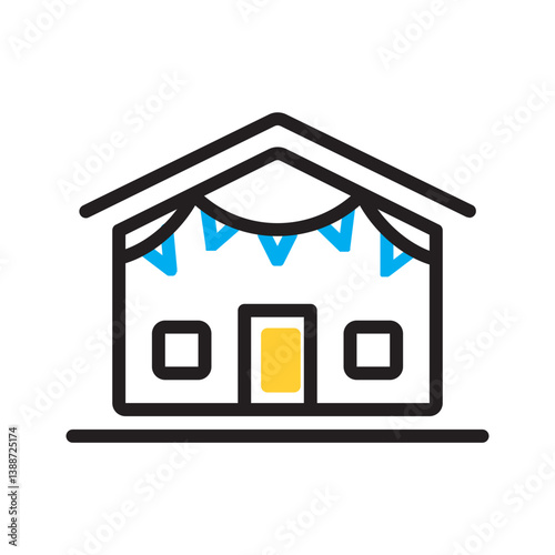 Vector multi color icon for Home decoration